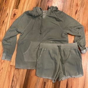 Aerie Hoodie and Shorts Matching Set